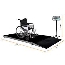 Tekerlekli sandalye ölçeği Ramp ile güvenilir platform ölçeği 500kg